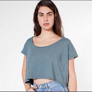 American Apparel Dark Grey Crop Top